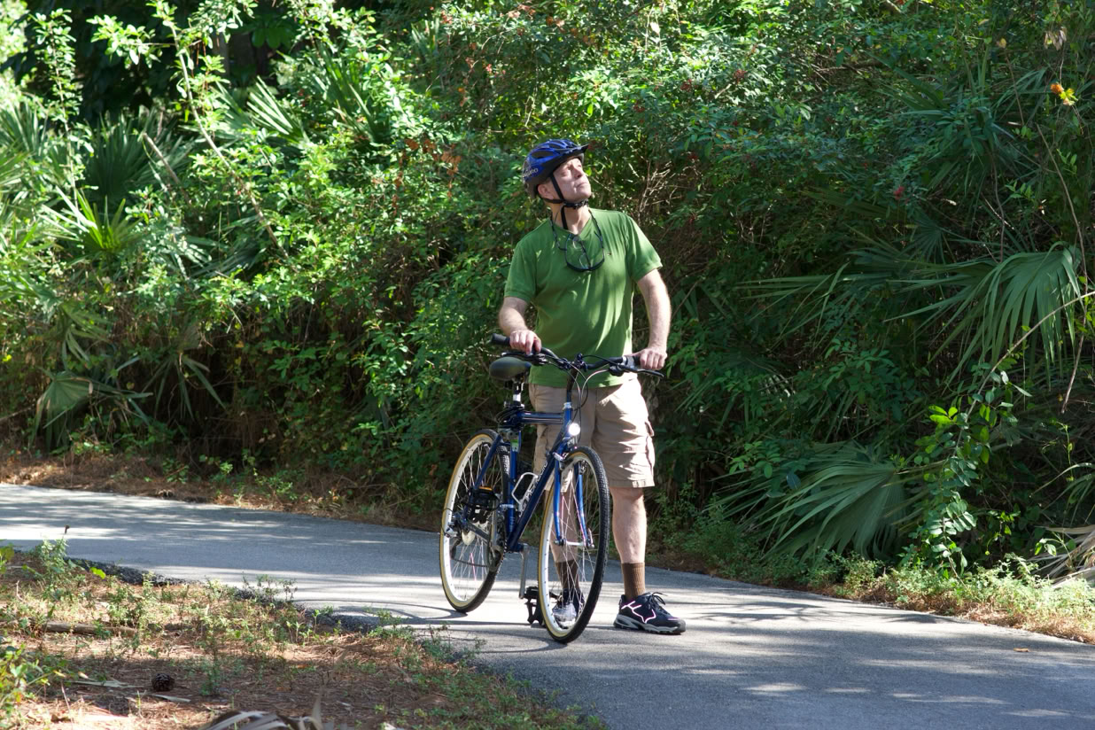 During his bike ride, Albert stopped to admire the Sugar Sand landscape